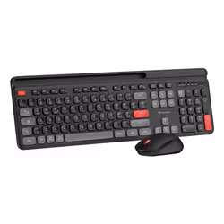 XD Enjoy XDYM2530 tastiera Mouse incluso USB + Bluetooth QZERTY Inglese britannico Nero, Grigio, Rosso - Vista aggiuntiva 3