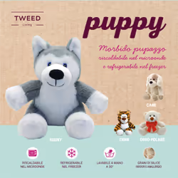TWEED PUPPY Morbido pupazzo riscaldabile nel microonde e refrigerabile nel freezer - Vista aggiuntiva 2