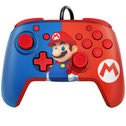 PDP REMATCH: Power Pose Mario Blu, Rosso USB Gamepad Analogico/Digitale Nintendo Switch, Nintendo Switch OLED