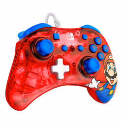 PDP Rock Candy: Mario Punch Rosso, Translucent USB Gamepad Analogico/Digitale Nintendo Switch, Nintendo Switch Lite, Nintendo Switch OLED - Vista aggiuntiva 6