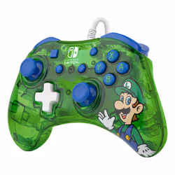 PDP Rock Candy: Luigi Lime Blu, Verde, Translucent USB Gamepad Analogico/Digitale Nintendo Switch, Nintendo Switch Lite, Nintendo Switch OLED - Vista aggiuntiva 5