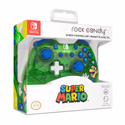PDP Rock Candy: Luigi Lime Blu, Verde, Translucent USB Gamepad Analogico/Digitale Nintendo Switch, Nintendo Switch Lite, Nintendo Switch OLED - Vista aggiuntiva 6
