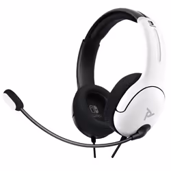 PDP LVL40, Cablato, Gaming, 200 g, Auricolare, Nero, Bianco
