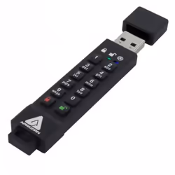 Apricorn Aegis Secure Key 3z, 16 GB, USB tipo A, 3.2 Gen 1 (3.1 Gen 1), 190 MB/s, Cuffia, Nero