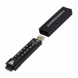 Apricorn Aegis Secure Key 3NX, 256 GB, USB tipo A, 3.2 Gen 1 (3.1 Gen 1), 171 MB/s, Cuffia, Nero