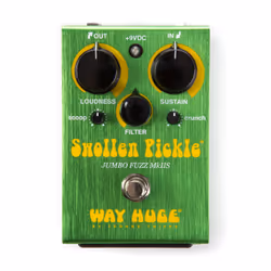 Dunlop Manufacturing WAY HUGE Swollen Pickle, Effetti a pedale, Verde, 36000 Ω, < 26000, 9 V, 95,2 mm