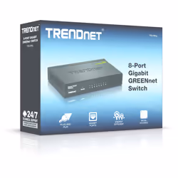 Trendnet GREENnet Non gestito Gigabit Ethernet (10/100/1000) Nero - Vista aggiuntiva 4