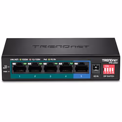 Trendnet TPE-LG50 switch di rete Non gestito Gigabit Ethernet (10/100/1000) Supporto Power over Ethernet (PoE) Nero