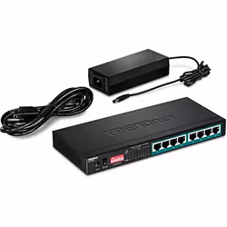 Trendnet TPE-LG80 switch di rete Non gestito Gigabit Ethernet (10/100/1000) Supporto Power over Ethernet (PoE) Nero - Vista aggiuntiva 5