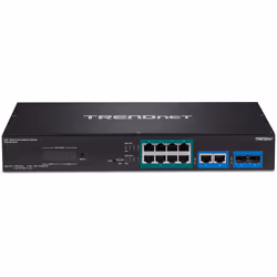 Trendnet TPE-3012LS switch di rete Gestito Gigabit Ethernet (10/100/1000) Supporto Power over Ethernet (PoE) 1U Nero - Vista aggiuntiva 2