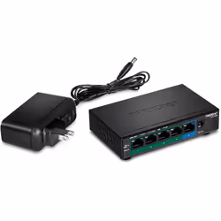 Trendnet TPE-TG52 switch di rete Non gestito Gigabit Ethernet (10/100/1000) Supporto Power over Ethernet (PoE) Nero - Vista aggiuntiva 5