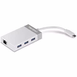 Trendnet TUC-ETGH3 replicatore di porte e docking station per laptop USB 3.2 Gen 1 (3.1 Gen 1) Type-C Grigio, Bianco