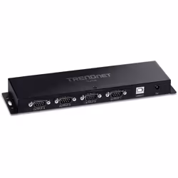 Trendnet TU-S4, USB di tipo B, RS-232, Femmina, RS-232, Nero, Passivo
