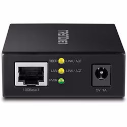 Trendnet TFC-FSFP convertitore multimediale di rete 100 Mbit/s Modalità multipla, Modalità singola Nero