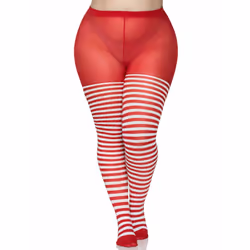 Leg Avenue 7100Q_06207 Collant e calza Rosso, Bianco - Vista aggiuntiva 4