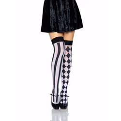 Leg Avenue 6120_00722, Nero, Bianco, One Size, 1 pz