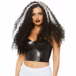 Leg Avenue A2858_00722, Parrucca per costume, Nero, Bianco, 1 pz