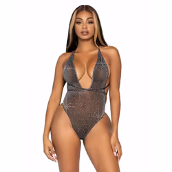 Leg Avenue 89270_06522 completo e body da lingerie Nero, Argento - Vista aggiuntiva 2