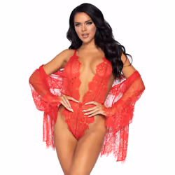 Leg Avenue 86112_00301 completo e body da lingerie Rosso - Vista aggiuntiva 4