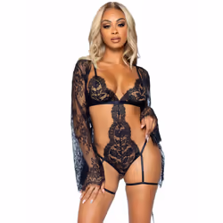 Leg Avenue 86123_00101 completo e body da lingerie Nero - Vista aggiuntiva 4