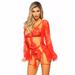 Leg Avenue 86123_00301 completo e body da lingerie Rosso - Vista aggiuntiva 2