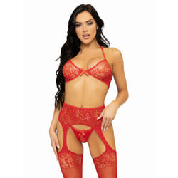 Leg Avenue 81656_00322 completo e body da lingerie Rosso