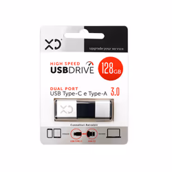 XD Enjoy XDUK999 unità flash USB 128 GB USB Type-A / USB Type-C 3.2 Gen 1 (3.1 Gen 1) Argento - Vista aggiuntiva 3