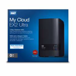 Western Digital My Cloud EX2 Ultra NAS Desktop Marvell Armada 385 1 GB DDR3 0 TB My Cloud OS Nero - Vista aggiuntiva 8