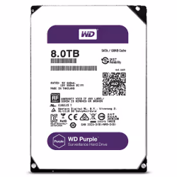 Western Digital Purple disco rigido interno 8 TB 5400 Giri/min 128 MB 3.5" Serial ATA III