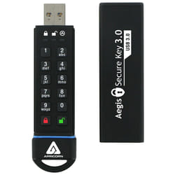 Apricorn Aegis Secure Key 3.0 unità flash USB 30 GB USB tipo A 3.2 Gen 1 (3.1 Gen 1) Nero