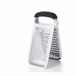 OXO 11216000, Grattugia piatta, Nero, Acciaio inox, Bianco, Acciaio inox, Plastica, Acciaio inox, 1 pz