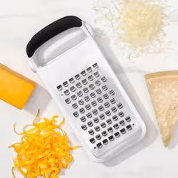 OXO 11216000 Grattugia piatta Nero, Acciaio inox, Bianco