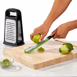 OXO Good Grips Kastenreibe Grattugia piatta Nero, Verde, Acciaio inox - Vista aggiuntiva 7