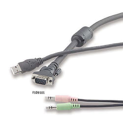 Belkin SOHO Series USB KVM Cable with Audio 1.8m cavo per tastiera, video e mouse Nero 1,8 m