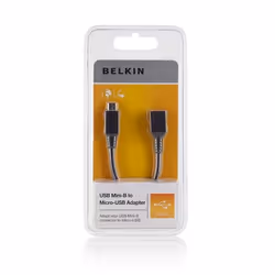 Belkin Mini-USB - Micro-USB, Mini-USB B, Micro-USB B, Nero