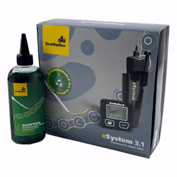 SCOTTOILER Lubrificante elettronico per catene eSystem V3.1 + lubrificante verde biodegradabile, verde