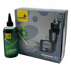 SCOTTOILER Lubrificante elettronico per catene eSystem V3.1 + lubrificante verde biodegradabile, verde