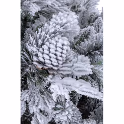 Albero di natale innevato bianco con pigne h.180cm Bizzotto Arves - Vista aggiuntiva 3