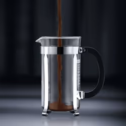 Bodum Chambord Nero, Cromo, Trasparente