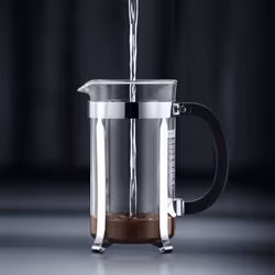 Bodum Chambord Nero, Cromo, Trasparente
