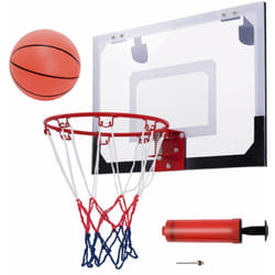 Mini Canestro da Basket, Dotato di Pallacanestro e Pompa a Mano Dimensioni:45 x 30 cm, Diametro del cerchio: 22cm
