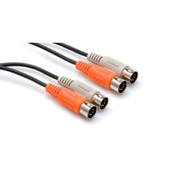 Hosa Technology MID-203 cavo audio 3 m DIN (5-pin) Nero, Arancione, Bianco
