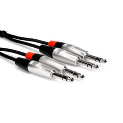 Hosa Technology HSS-003X2 cavo audio 0,9 m 2 x 6.35mm TRS Nero