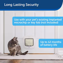 Petsafe - Porta Basculante per Gatto con Microchip Bianco PPA19-16145 - Vista aggiuntiva 4