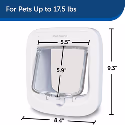 Petsafe - Porta Basculante per Gatto con Microchip Bianco PPA19-16145 - Vista aggiuntiva 5