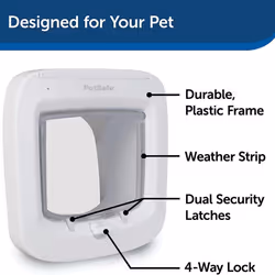 Petsafe - Porta Basculante per Gatto con Microchip Bianco PPA19-16145 - Vista aggiuntiva 6