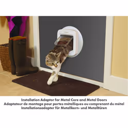 Petsafe - Adattatore di montaggio per installazione a ribalta con chip elettronico, per installazione su finestre, pareti e porte in metallo - Bianco