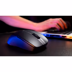 Turtle Beach Mouse da gioco RGB wireless Pure Air ergonomico e ultraleggero, con sensore ottico a 26K DPI, dotato di batteria da 125 ore, sistema wireless doppio, switch ottici TITAN, Bluetooth e illuminazione RGB. Guscio semitrasparente Nero - Vista aggiuntiva 6