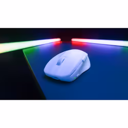 Turtle Beach Mouse da gioco RGB wireless Pure Air ergonomico e ultraleggero, con sensore ottico a 26K DPI, dotato di batteria da 125 ore, sistema wireless doppio, switch ottici TITAN, Bluetooth e illuminazione RGB. Guscio semitrasparente Bianco - Vista aggiuntiva 6