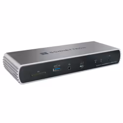 Sonnet Echo 11 Thunderbolt 4 HDMI Dock, Docking, Thunderbolt 4, 100 W, 2500 Mbit/s, Nero, Argento, SD, SDHC, SDXC